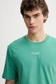 Marc O'Polo t-shirt bawełniany zielony 620201251382