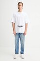Bavlněné tričko G-Star D27985.D709 bílá SS26