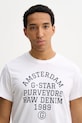 G-Star t-shirt bawełniany biały D26856.C372