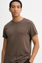 G-Star t-shirt bawełniany brązowy D16396.2653.H159