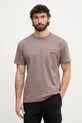 Columbia Τ-shirt πεζοπορίας ανδρικό με βαμβάκι Echo Passage καφέ 2157661