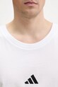 Βαμβακερό μπλουζάκι adidas JE8984 λευκό