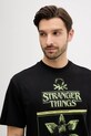 United Colors of Benetton t-shirt bawełniany x Stranger Things czarny 3BL0U10BB
