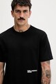 Βαμβακερό μπλουζάκι Karl Lagerfeld Jeans μαύρο B1M17069
