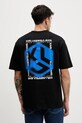Karl Lagerfeld Jeans t-shirt bawełniany nadruk czarny B1M17073