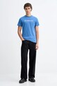 Karl Lagerfeld Jeans t-shirt bawełniany B1M17063 niebieski SS26
