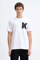 Karl Lagerfeld Jeans t-shirt bawełniany nadruk biały B1M17066