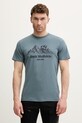Jack Wolfskin t-shirt Ανδρικό βαμβακερό Carefree τιρκουάζ A66090