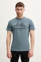 Jack Wolfskin t-shirt Ανδρικό βαμβακερό Carefree τιρκουάζ A66090