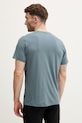 Ρούχα Jack Wolfskin t-shirt Ανδρικό βαμβακερό Carefree A66090 τιρκουάζ