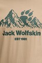 Jack Wolfskin t-shirt męski bawełniany Carefree A66090 beżowy