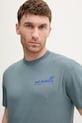 Jack Wolfskin t-shirt Ανδρικό βαμβακερό Confident τιρκουάζ A65919