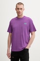 Oblečenie Jack Wolfskin tréningové tričko pánske bavlnené Celebrate The Paw A65912 fialová
