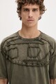 Diesel t-shirt męski bawełniany T-BOXT-DEN zielony A19545.0HGBX
