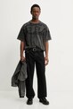 Diesel t-shirt bawełniany T-BOXT-DEN A19545.0HGBX szary SS26