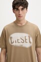 Diesel t-shirt męski bawełniany T-ADJUST-V2 beżowy A19971.0QIAM