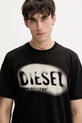 Diesel t-shirt męski bawełniany T-ADJUST-V2 czarny A19971.0QIAM