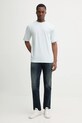 Diesel t-shirt bawełniany T-LUCIEN-IHBI A21562.0PLAT turkusowy SS26