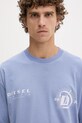 Diesel t-shirt męski bawełniany T-BOGGY-V6 niebieski A22505.0WICU