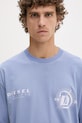 Diesel t-shirt męski bawełniany T-BOGGY-V6 niebieski A22505.0WICU