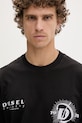 Diesel t-shirt męski bawełniany T-BOGGY-V6 czarny A22505.0WICU