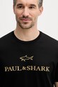 Paul&Shark t-shirt bawełniany czarny 26411017