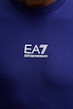 Bombažna kratka majica EA7 Emporio Armani AF22264.7M001402 modra