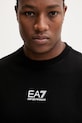 Bombažna kratka majica EA7 Emporio Armani črna AF22264.7M001402