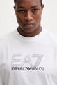 Βαμβακερό μπλουζάκι EA7 Emporio Armani λευκό AF10375.7M001309