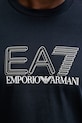 Βαμβακερό μπλουζάκι EA7 Emporio Armani AF10375.7M001309 σκούρο μπλε