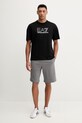 Βαμβακερό μπλουζάκι EA7 Emporio Armani AF10375.7M001309 μαύρο SS26