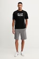 Βαμβακερό μπλουζάκι EA7 Emporio Armani AF10375.7M001309 μαύρο SS26