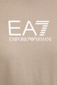 Βαμβακερό μπλουζάκι EA7 Emporio Armani AF12503.7M001603 καφέ