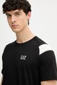 EA7 Emporio Armani T-shirt męski bawełniany czarny AF10375.7M001624