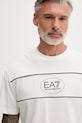 EA7 Emporio Armani T-shirt męski z bawełny beżowy AF16548.7M001494