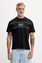 EA7 Emporio Armani T-shirt męski z bawełną czarny AF16548.7M001494