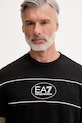 EA7 Emporio Armani T-shirt męski z bawełną czarny AF16548.7M001494
