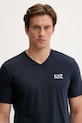 EA7 Emporio Armani Tričko pánské s bavlnou námořnická modř PJVQZ.8NPT27