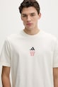 adidas t-shirt bawełniany The Anx Hoop beżowy JZ5045