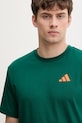 adidas t-shirt bawełniany Everyday Getaway zielony JZ7558
