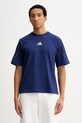 adidas t-shirt bawełniany Stadium nadruk niebieski JZ9450