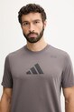 adidas Performance t-shirt sportowy brązowy KB9455