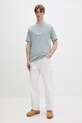 adidas t-shirt bawełniany KC0882 turkusowy SS26