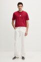 adidas t-shirt bawełniany KC0902 czerwony SS26