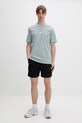 adidas t-shirt bawełniany KC0903 turkusowy SS26