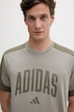 Βαμβακερό μπλουζάκι adidas Collegiate πράσινο KC3417