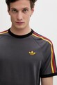 Βαμβακερό μπλουζάκι adidas Originals γκρί KC8637