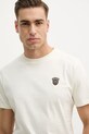 Hackett London t-shirt bawełniany beżowy HM5000063