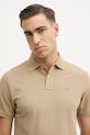 Hackett London polo bawełniane brązowy HM5600093