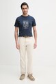 Hackett London t-shirt bawełniany HM5000083 granatowy SS26